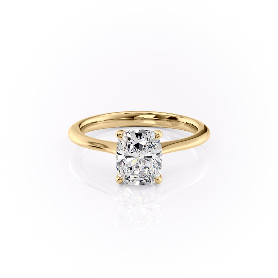 The Katelyn Set With A 3 Carat Elongated Cushion Moissanite