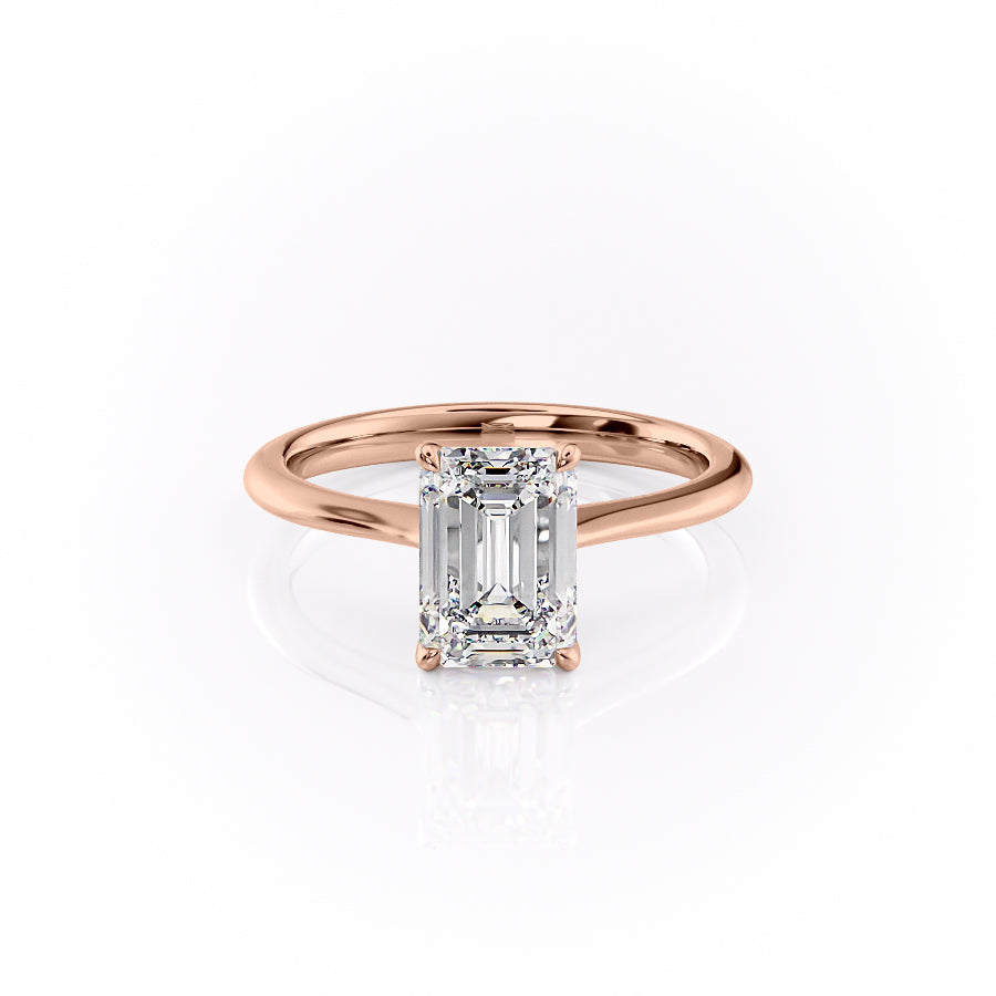 The Katelyn Set With A 2.5 Carat Emerald Moissanite
