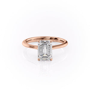 The Katelyn Set With A 2 Carat Emerald Lab Diamond