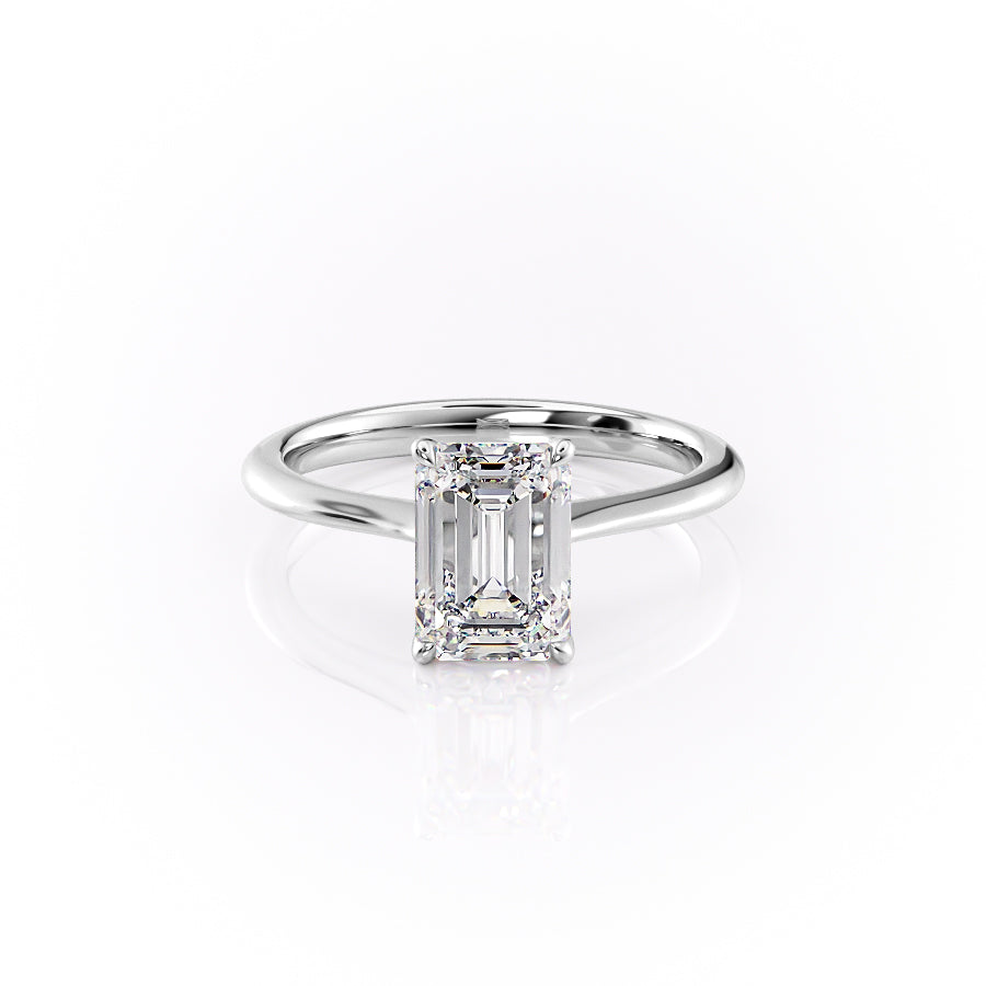 The Katelyn Set With A 5 Carat Emerald Moissanite