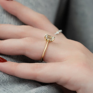 The Katelyn Set With A 1 Carat Emerald Moissanite