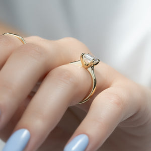 The Katelyn Set With A 1 Carat Emerald Moissanite