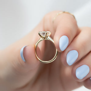 The Katelyn Set With A 1 Carat Emerald Moissanite