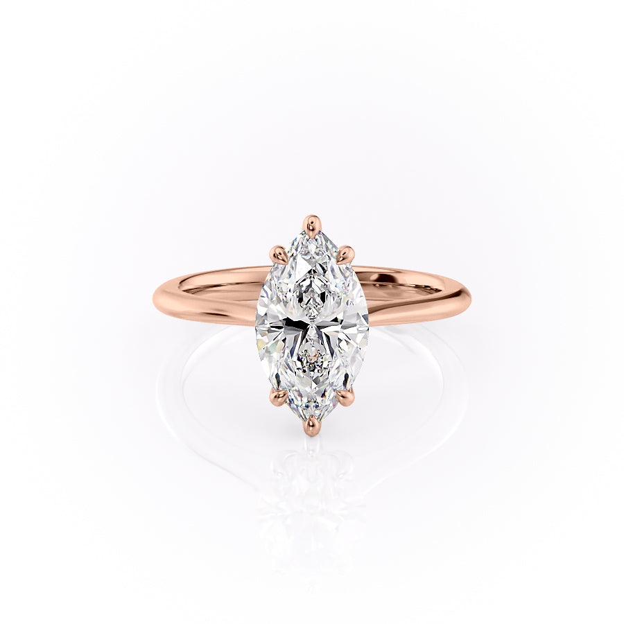 The Katelyn Set With A 3 Carat Marquise Moissanite