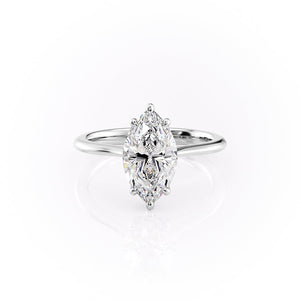 The Katelyn Set With A 2.5 Carat Marquise Lab Diamond