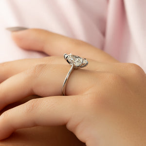 The Katelyn Set With A 4.5 Carat Marquise Moissanite