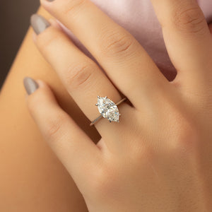The Katelyn Set With A 4.5 Carat Marquise Moissanite