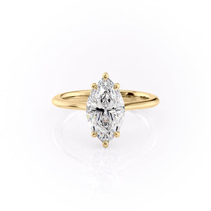 The Katelyn Set With A 1.5 Carat Marquise Moissanite