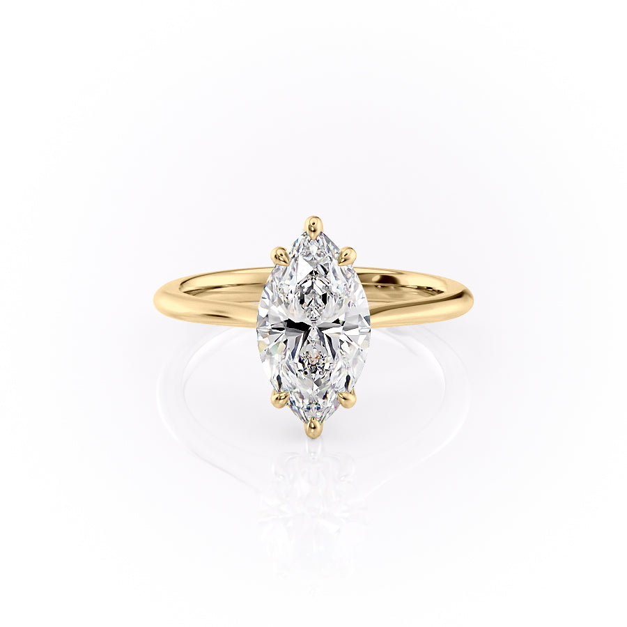 The Katelyn Set With A 5 Carat Marquise Moissanite