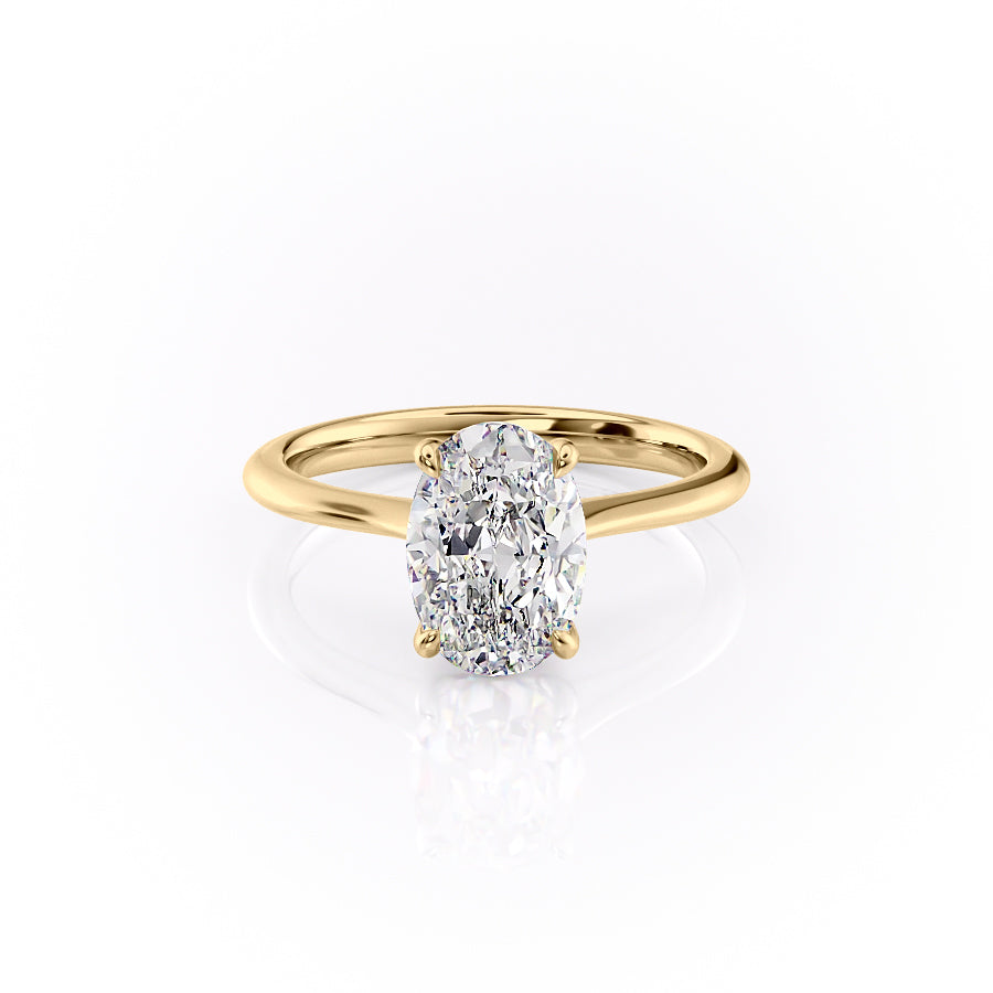 The Katelyn Set With A 1 Carat Oval Lab Diamond