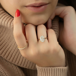 The Katelyn Set With A 4 Carat Oval Moissanite