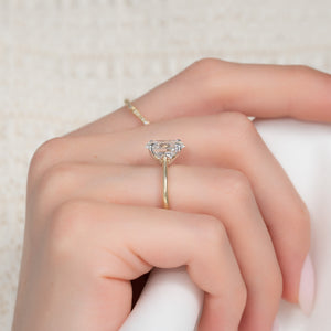 The Katelyn Set With A 4 Carat Oval Moissanite