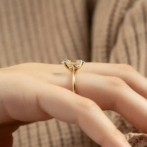 The Katelyn Set With A 4 Carat Oval Moissanite