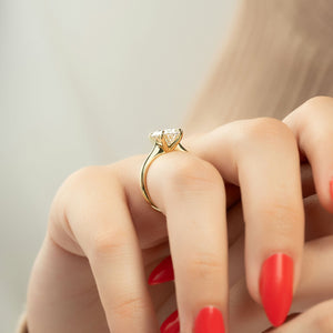 The Katelyn Set With A 4 Carat Oval Moissanite