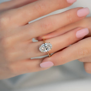 The Katelyn Set With A 4 Carat Oval Moissanite