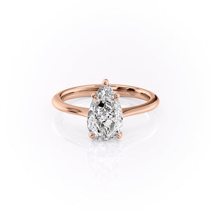 The Katelyn Set With A 2.5 Carat Pear Lab Diamond