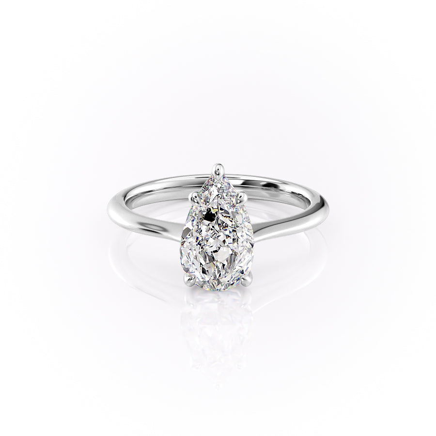 The Katelyn Set With A 1.5 Carat Pear Moissanite