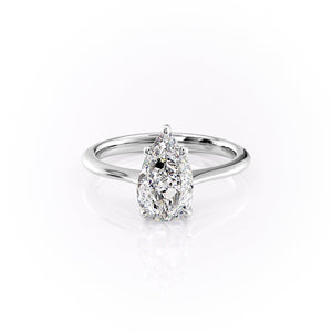 The Katelyn Set With A 3 Carat Pear Lab Diamond
