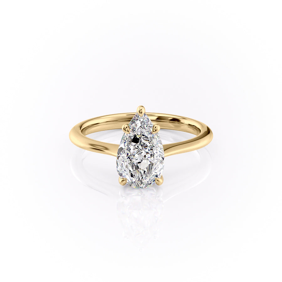 The Katelyn Set With A 3 Carat Pear Lab Diamond