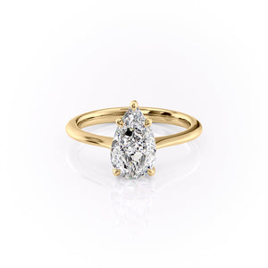 The Katelyn Set With A 1.5 Carat Pear Moissanite