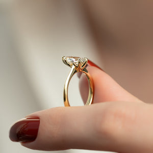 The Katelyn Set With A 4 Carat Pear Moissanite