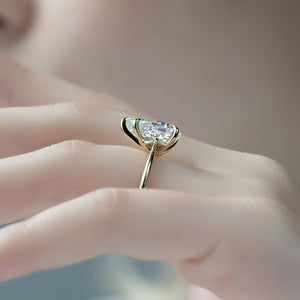 The Katelyn Set With A 4 Carat Pear Moissanite