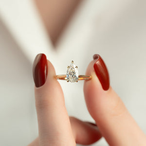 The Katelyn Set With A 4 Carat Pear Moissanite