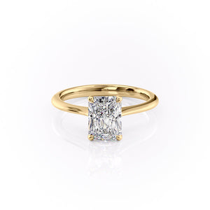 The Katelyn Set With A 4 Carat Radiant Moissanite