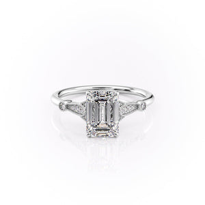 The Stephanie Set With A 1 Carat Emerald Moissanite