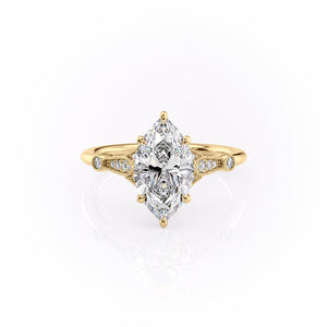 The Stephanie Set With A 2 Carat Marquise Moissanite