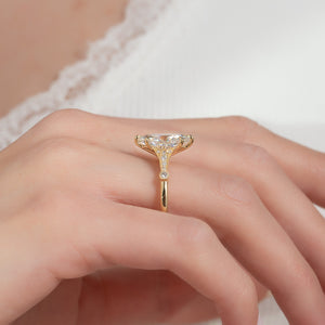 The Stephanie Set With A Marquise Lab Diamond