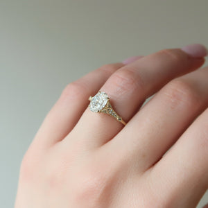 The Stephanie Set With A 3 Carat Oval Lab Diamond
