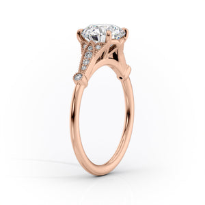 The Stephanie Set With A 3 Carat Pear Lab Diamond