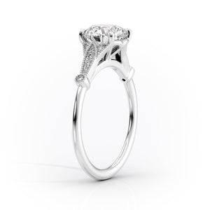 The Stephanie Set With A 3 Carat Cushion Lab Diamond