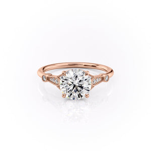 The Stephanie Set With A 1.5 Carat Round Moissanite