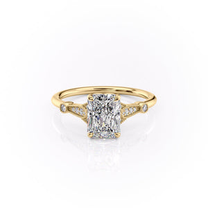 The Stephanie Set With A 5 Carat Radiant Moissanite