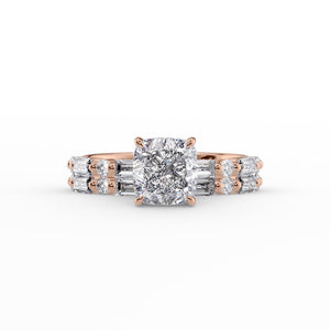 The Patricia Set With A 1.5 Carat Cushion Lab Diamond