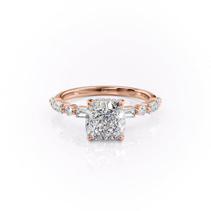 The Patricia Set With A 2.5 Carat Cushion Lab Diamond