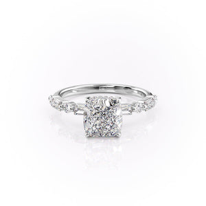 The Patricia Set With A 1 Carat Cushion Lab Diamond