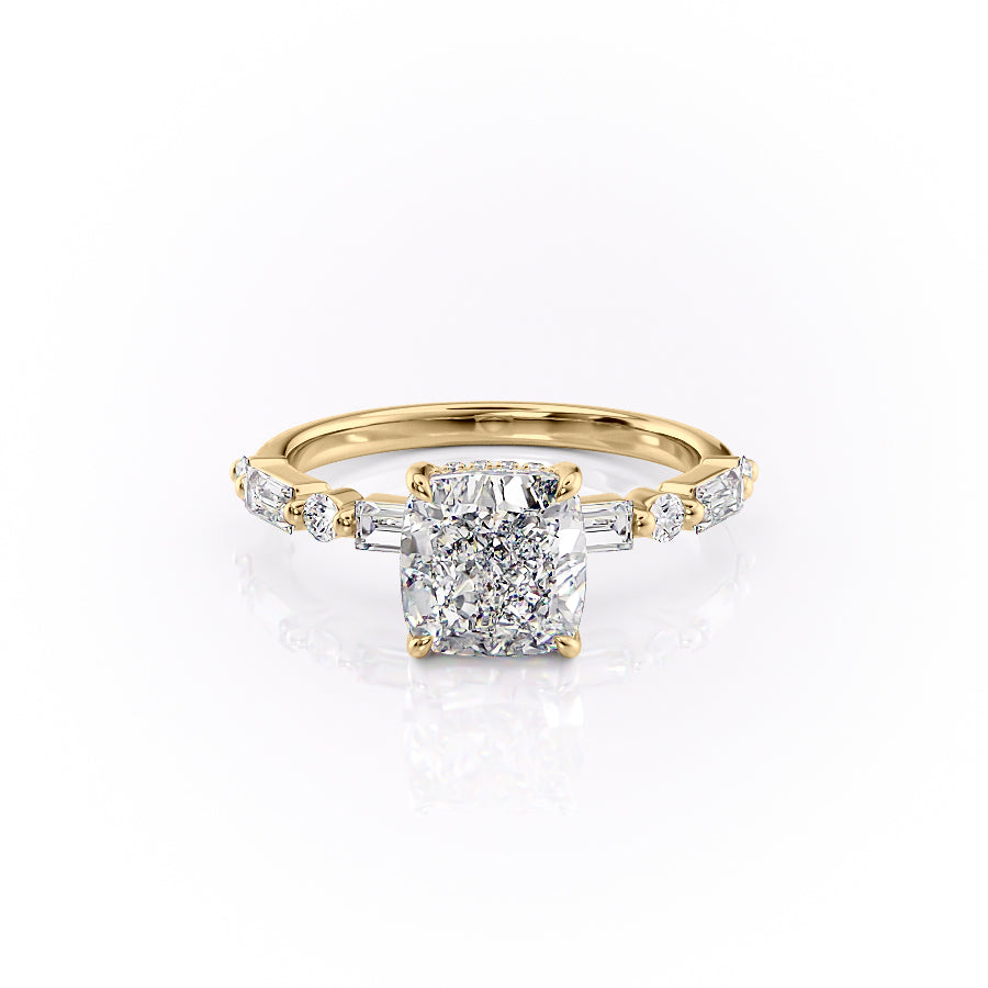 The Patricia Set With A 1 Carat Cushion Lab Diamond