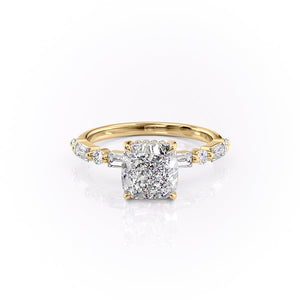 The Patricia Set With A 3 Carat Cushion Lab Diamond