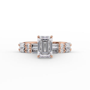 The Patricia Set With A 2 Carat Emerald Lab Diamond