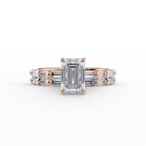 The Patricia Set With A 3 Carat Emerald Lab Diamond