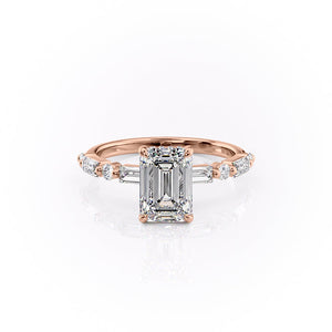 The Patricia Set With A 3 Carat Emerald Lab Diamond