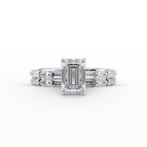 The Patricia Set With A 3 Carat Emerald Lab Diamond