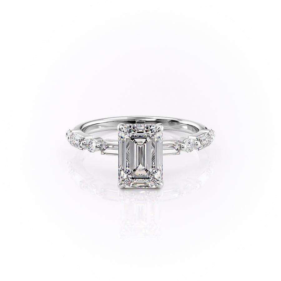 The Patricia Set With A 2 Carat Emerald Lab Diamond
