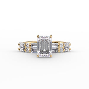 The Patricia Set With A 3 Carat Emerald Lab Diamond