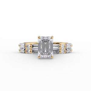 The Patricia Set With A 3 Carat Emerald Lab Diamond