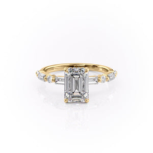 The Patricia Set With A 2.5 Carat Emerald Lab Diamond