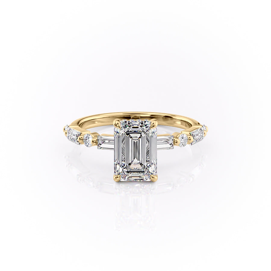 The Patricia Set With A 1.5 Carat Emerald Lab Diamond